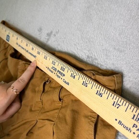 A New Day Wide Leg Pants Womens 14 Brown Rust Fall Flowy Office Colorful Pumpkin - Picture 4 of 9